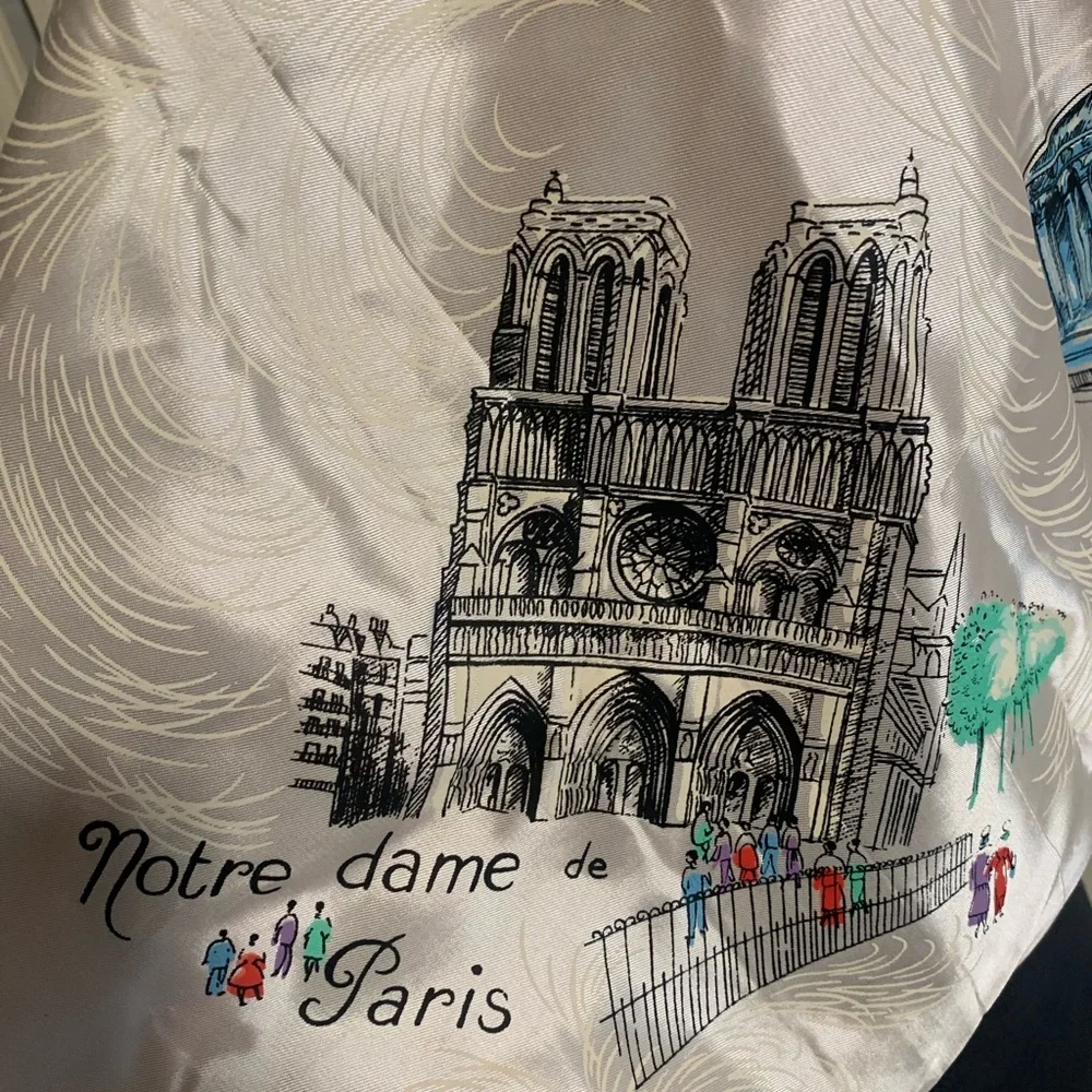 Vintage Paris Landmark Scarf